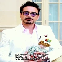 Robert Downey Junior saying Welcome
