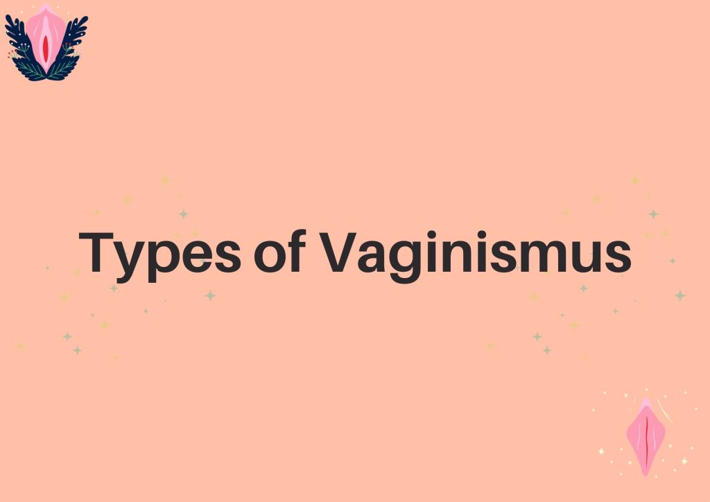 Brown background with "Types of Vaginismus" in a blog post about "All you need to know about Vaginismus."